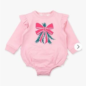 Ruffle Butts Pink Bow Bodysuit